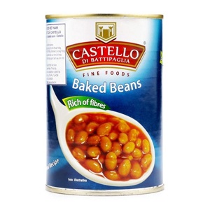 Đậu trắng sốt cà chua hiệu Castello – hộp 400g