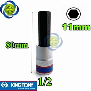 Đầu tuýp 1/2 inch bit lục giác dài 11mm Kingtony 403511