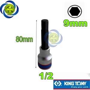 Đầu tuýp 1/2 inch bit lục giác dài Kingtony 403509