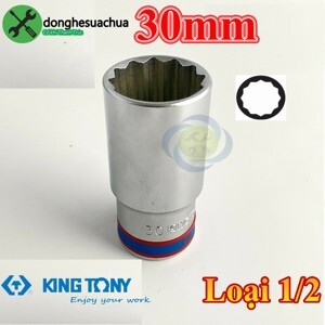 Đầu tuýp 30mm 12 góc 1/2" Kingtony 423030M