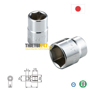 Đầu tuýp 3/8 inch ra lục giác Tone 3S-08