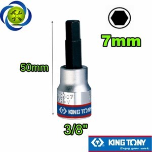 Đầu tuýp 3/8″ mũi lục giác 7mm Kingtony 302507