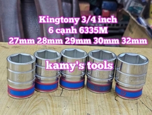 Đầu tuýp 6 góc 3/4″ Kingtony 633527M, 27mm