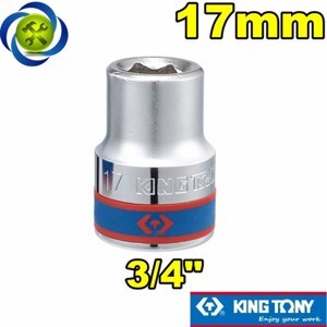 Đầu túyp 6 góc 3/4" Kingtony 633517M, 17mm