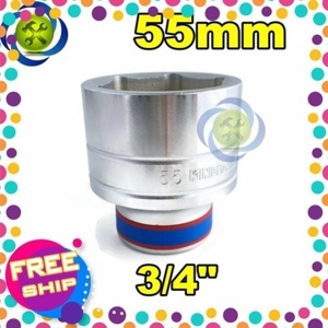 Đầu tuýp 6 góc 3/4" Kingtony 633555M, 55mm