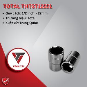 Đầu tuýp 6 góc Total THTST12221 22mm, 1/2"