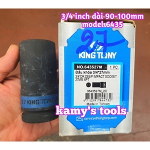 Đầu tuýp đen dài 3/4 inch lục giác Kingtony 643524M