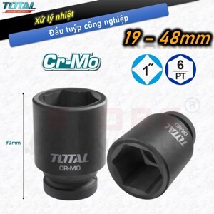 Đầu tuýp đen lục giác vuông 1 inch Total THHISD0119L