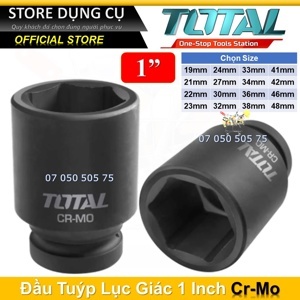 Đầu tuýp đen lục giác vuông 1 inch Total THHISD0127L