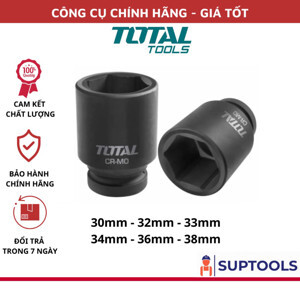 Đầu tuýp đen lục giác vuông 1 inch Total THHISD0132L