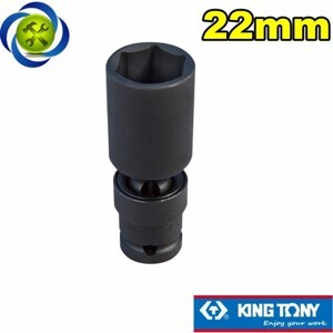 Đầu tuýp đen xoay chuyên vặn bulong góc hẹp Kingtony 4A5522M 1/2 inch 22mm