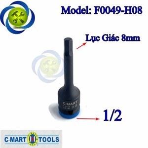 Đầu tuýp mũi lục giác đen 1/2" C-Mart F0049-H08
