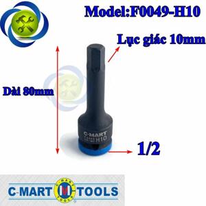 Đầu tuýp mũi lục giác đen 1/2" C-Mart F0049-H10