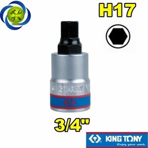 Đầu tuýp trắng 3/4 inch bit lục giác Kingtony 602517