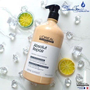 Dầu xả chăm sóc tóc hư tổn Loreal Absolut Repair Lipidium 750ml