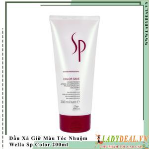 Dầu xả dưỡng tóc nhuộm siêu mượt Wella SP Colore Save Conditioner - 200ml