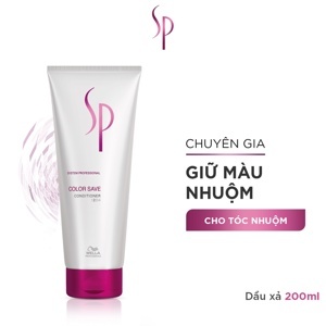 Dầu xả dưỡng tóc nhuộm siêu mượt Wella SP Colore Save Conditioner - 200ml