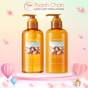 Dầu xả phục hồi hư tổn Nature Republic Argan Essential Deep Care Conditioner 300ml