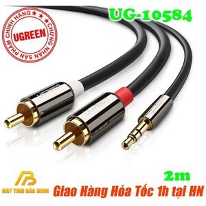 Dây Audio 3.5mm ra 2 đầu RCA Ugreen 10584 2m