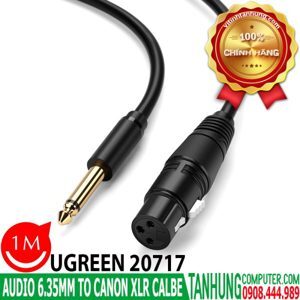 Dây cáp Audio 6.5mm ra XLR 6mm Ugreen 20717 1m