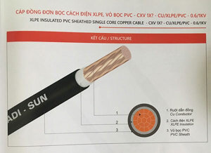 Dây cáp điện Cadisun CXV 1x50