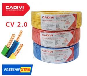 Dây cáp đơn mềm CV-Cu/PVC Cadivi 0.6/1kV CV 2.0