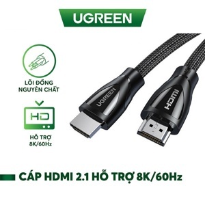 Dây cáp HDMI 2.1 dài 1m hỗ trợ 8K@60hz Ugreen 80401