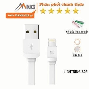Dây cáp sạc Lightning Flat Data 100cm