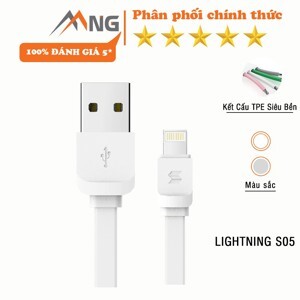 Dây cáp sạc Lightning Flat Data 100cm