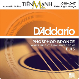 Dây Đàn Acoustic Guitar Phosphor Bronze DAddario EJ15