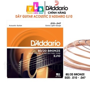 Dây đàn Guitar Acoustic DAddario EJ10