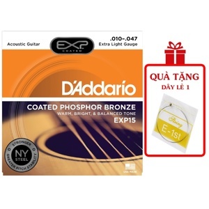 Dây đàn Guitar Aucostic D'Addario EXP 15