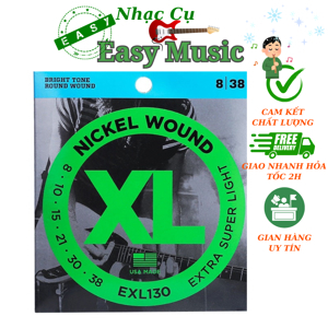 Dây đàn gutiar Electric D'Addario EXL130 Nikel Wound