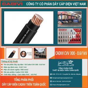 Dây điện 1 lõi ruột đồng CU/PVC – 0,6/1 kV Cadivi CV CVV-300