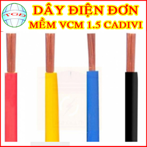 Dây điện bọc nhựa PVC 450/750V CADIVI CV VCm-1.5