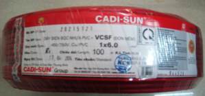 Dây điện Cadisun VCSF 1x6.0