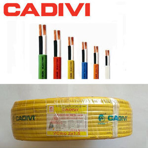 Dây điện mềm bọc nhựa PVC 2 lõi 450/750V Cadivi CV VCmo-LF-2×2.5