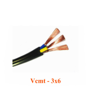 Dây điện mềm bọc nhựa PVC 3 lõi 300/500V Cadivi CV VCmt-3×6