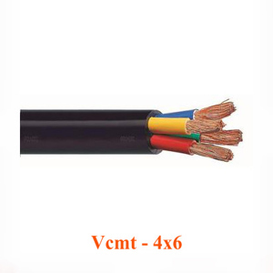 Dây điện mềm bọc nhựa PVC 4 lõi 300/500V CADIVI CV VCmt-4×6