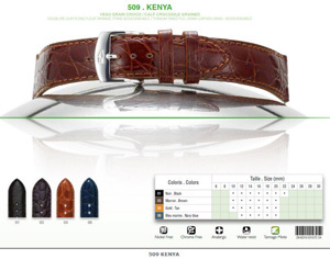Dây đồng hồ bằng da Kenya 509