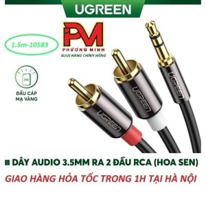 Dây loa Audio 3,5mm từ 1 ra 2 Ugreen 10583 1.5m
