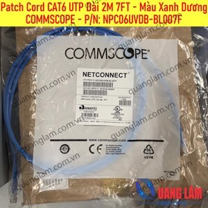 Dây nhảy mạng Cat6 2m (7FT) CommScope NPC06UVDB-BL007F