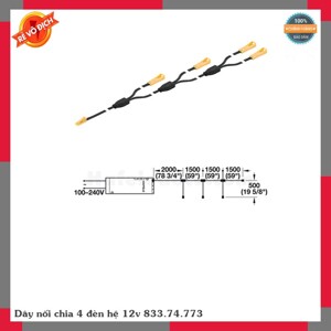 Dây nối chia 4 Đèn Hafele 833.74.773