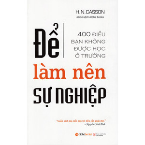 Để Làm Nên Sự Nghiệp