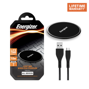 Đế sạc không dây Energizer Lifetime Warranty WLACBLBKM 10W