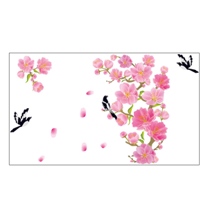 Decal dán tường cành đào hồng 1 BinBin PK155 130 x 78 cm