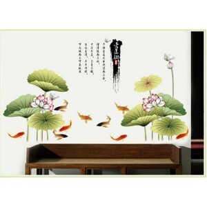 Decal dán tường đầm sen 3 BinBin PK186 117 x 210 cm