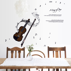 Decal dán tường đàn violon 1 PK170