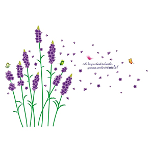 Decal dán tường Hoa lavender tím 2-PK143