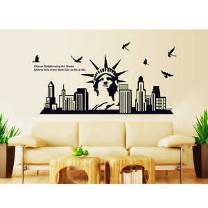 Decal dán tường PK94 - Thành phố Newyork dạ quang